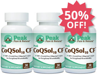 Add Three Peak CoQSol10 CF™ at 50% Off