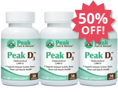 Add Three Peak D3™ at 50% Off