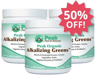 Add Three Peak Organic Alkalizing Greens™ at 50% Off