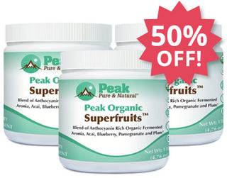 Add Three MORE Peak Organic Superfruits™ at 50% Off