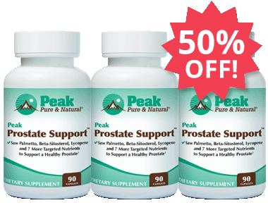 Add Three MORE Peak Prostate Support™ at 50% Off