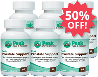 Add Six MORE Peak Prostate Support™ at 50% Off
