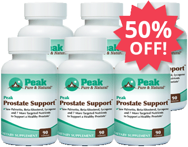 Add Six MORE Peak Prostate Support™ at 50% Off